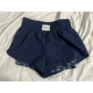 NWT Offline By Aerie Blue Workout Shorts Lined Camo Size Small 2.5” Inseam